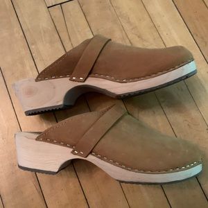 Lotta from Stockholm brown leather clogs size 9/40